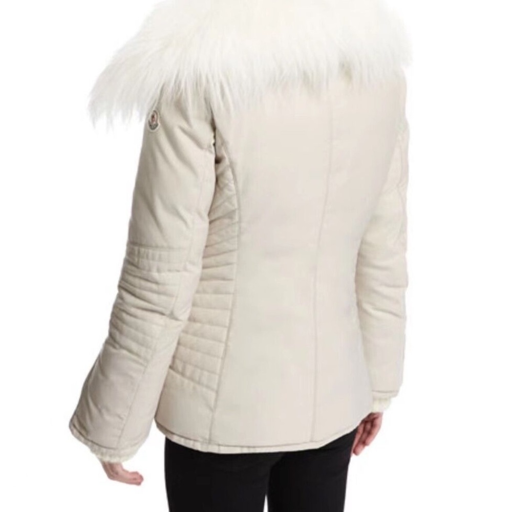 Moncler Down Puffer Jacket w/ Genuine Fur Collar – Women's Size 3 (Medium) - Picture 9 of 10